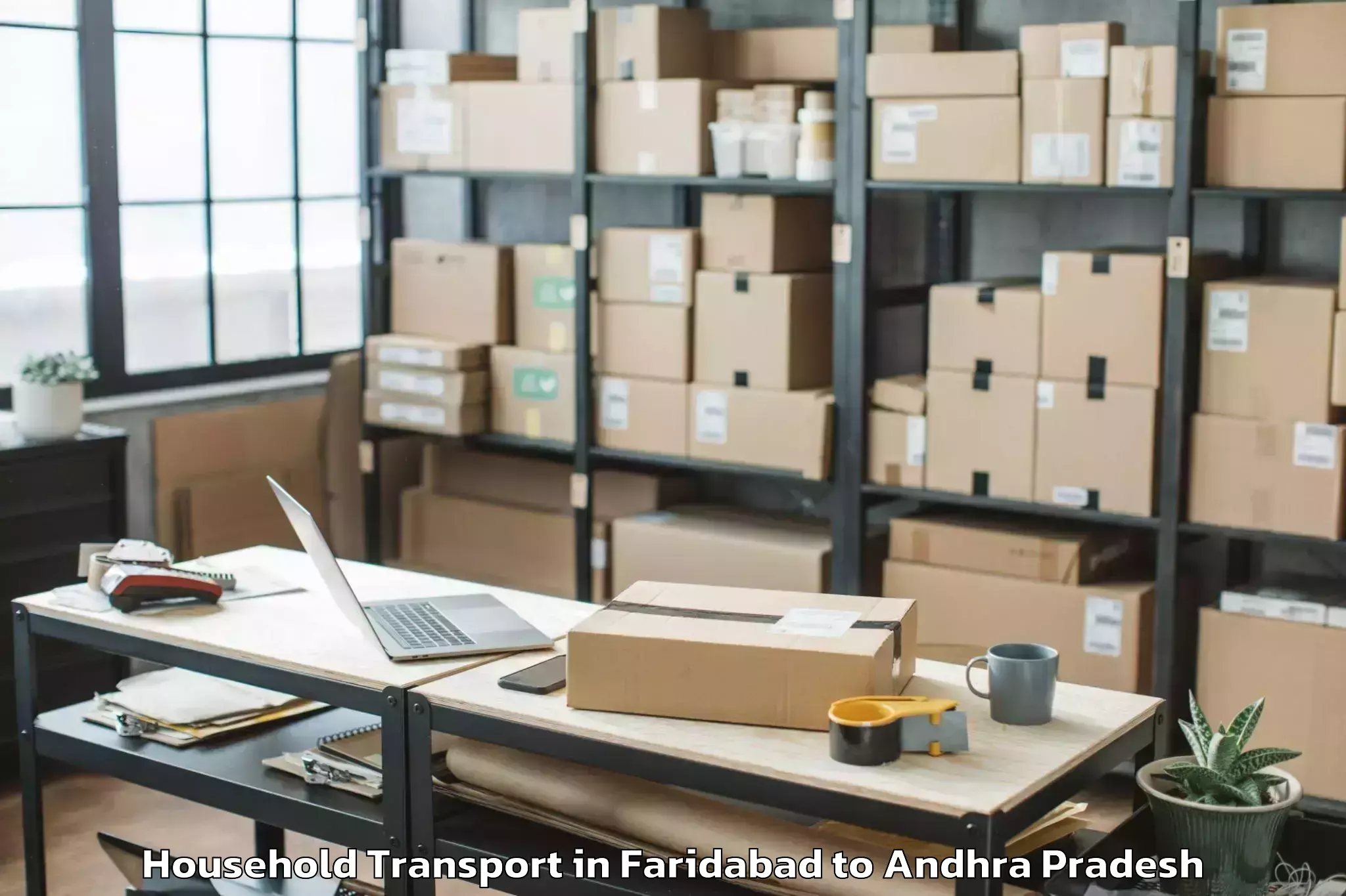 Easy Faridabad to Pedda Nakkalapalem Household Transport Booking